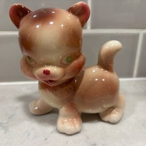 Vintage MCM Ruth Rempel Cuddles Cat Figurine 1950's Ceramic Kitten 4.5"